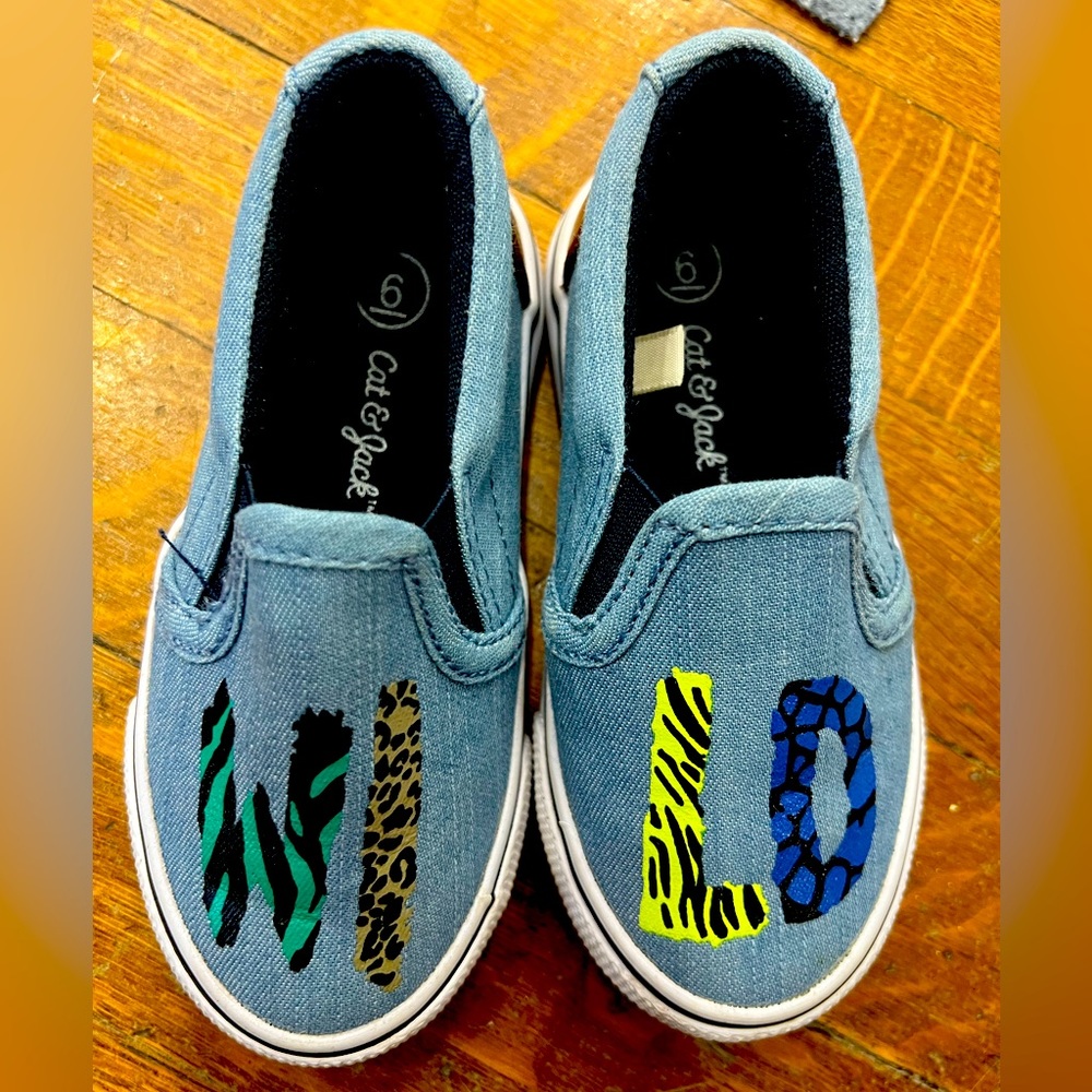 NEW cat & jack toddler baby boy slide on shoes sneakers